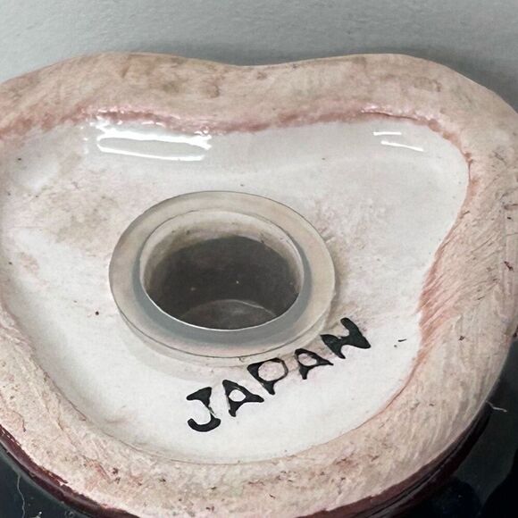 Vintage Japan Made Italian Chef Salt And Pepper Shakers 4.5" Black White Ceramic - Picture 8 of 8